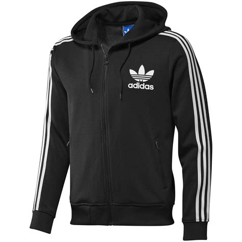 adidas hoodie schwarz mit weißen bändchen|Schwarze Hoodies .